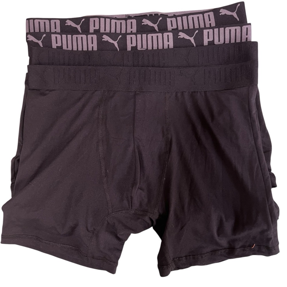 PUMA Men's Boxer Briefs 4-Pack Athletic Fit  Stretch Cooling Underwear Size‎ M